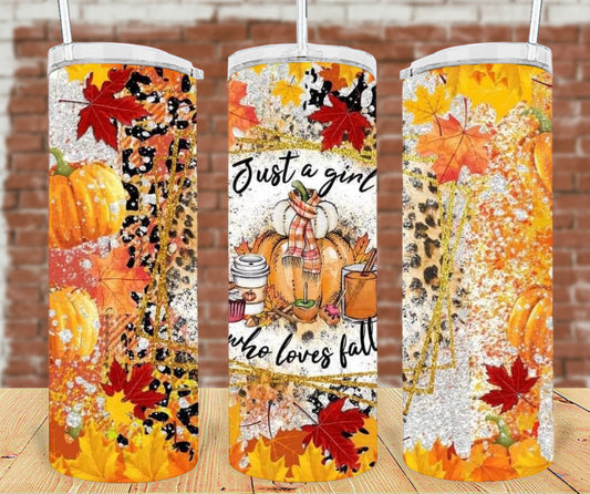 20oz A Girl Who Loves Fall Tumbler