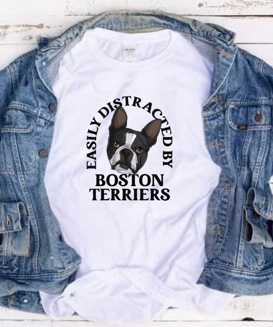 Distracted by Boston Terriers Tee