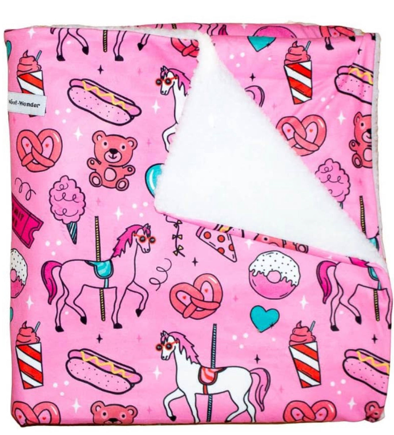 Pink Carnival Fleece Dog Blanket