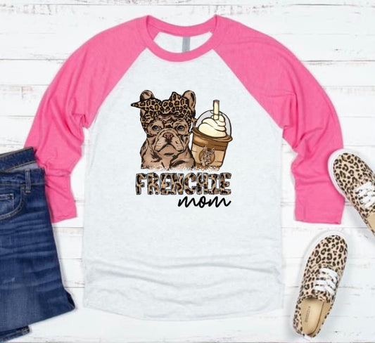 Merle Frenchie Mom Raglan Tee