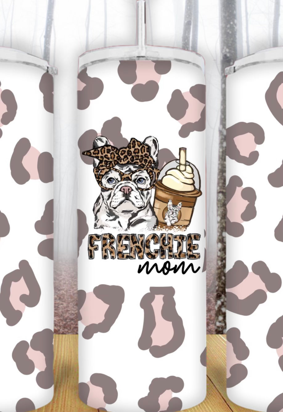 20oz Cheetah Merle Frenchie Mom Tumbler