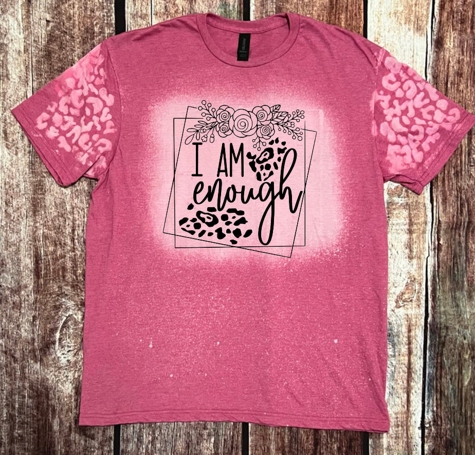 I Am Enough Bleached Tee