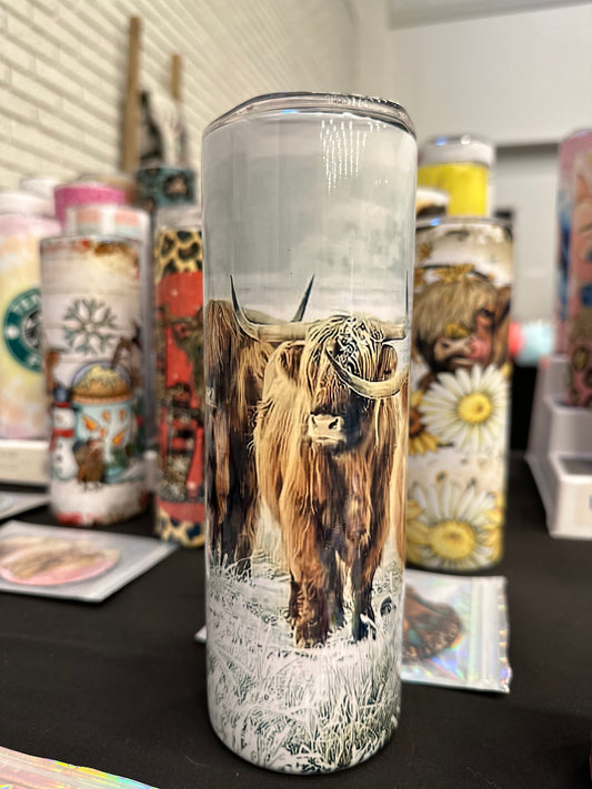 20oz Highland Cow Tumbler