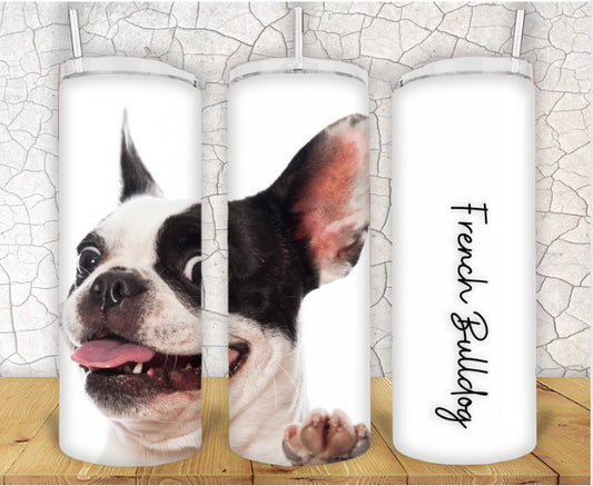 20oz French Bulldog Tumbler