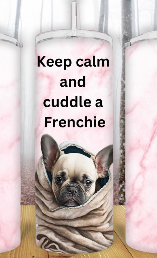 20oz Cuddle a Frenchie Tumbler