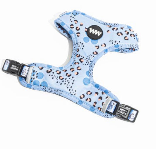 Periwinkle Leopard Adjustable Harness