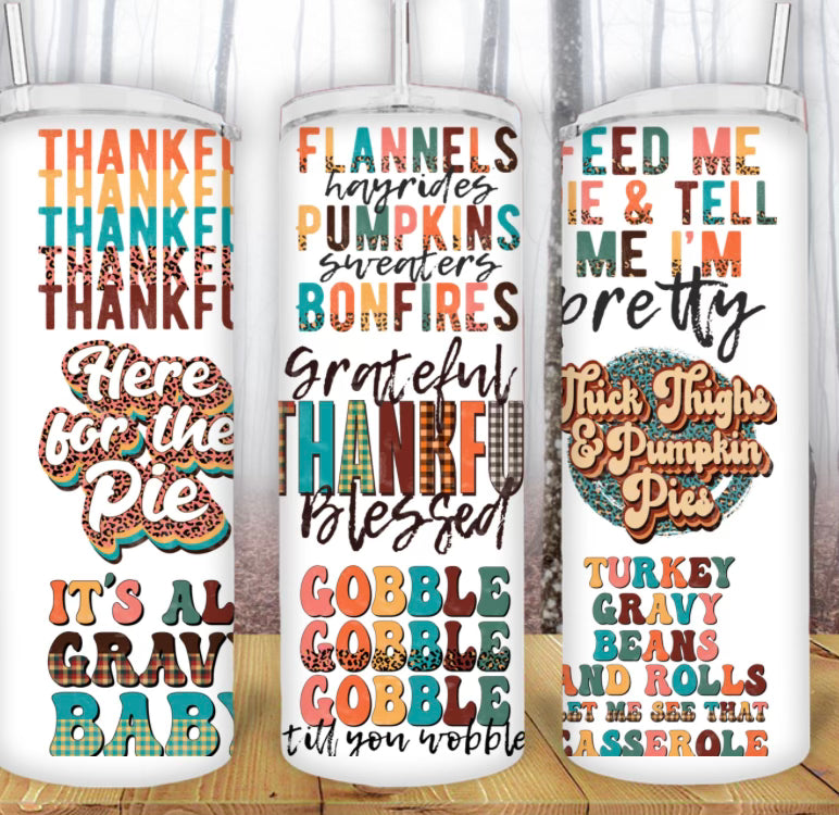 20oz Fall Thankful Tumbler