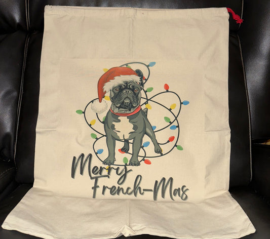 Frenchie Santa Bag