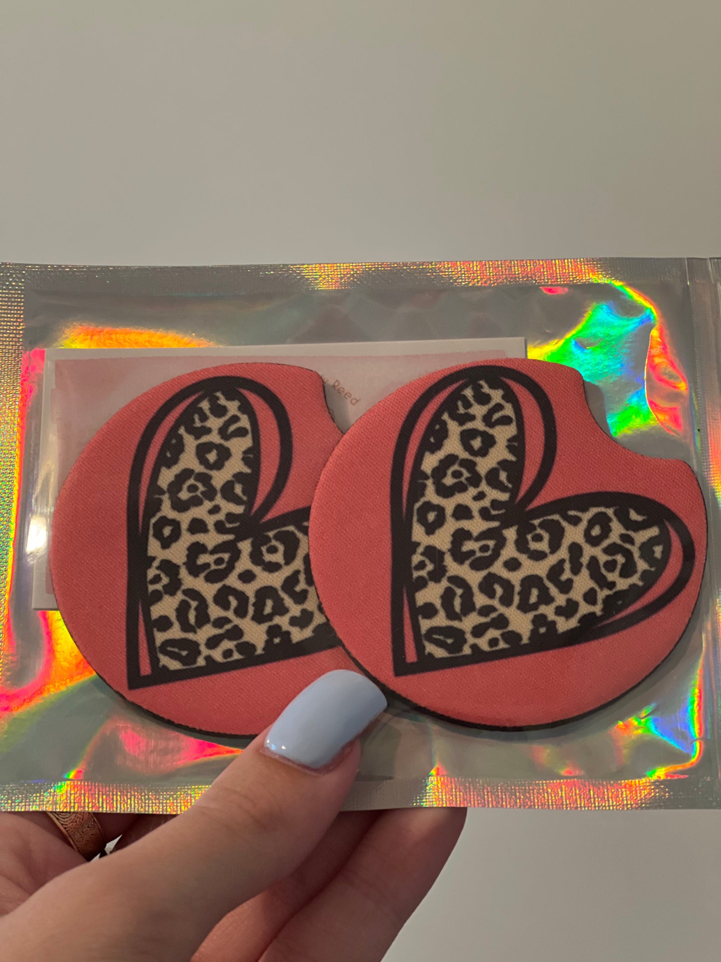 Cheetah Heart Coasters