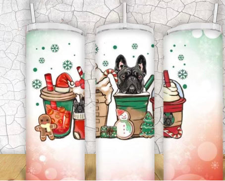 Holiday Frenchie Tumbler