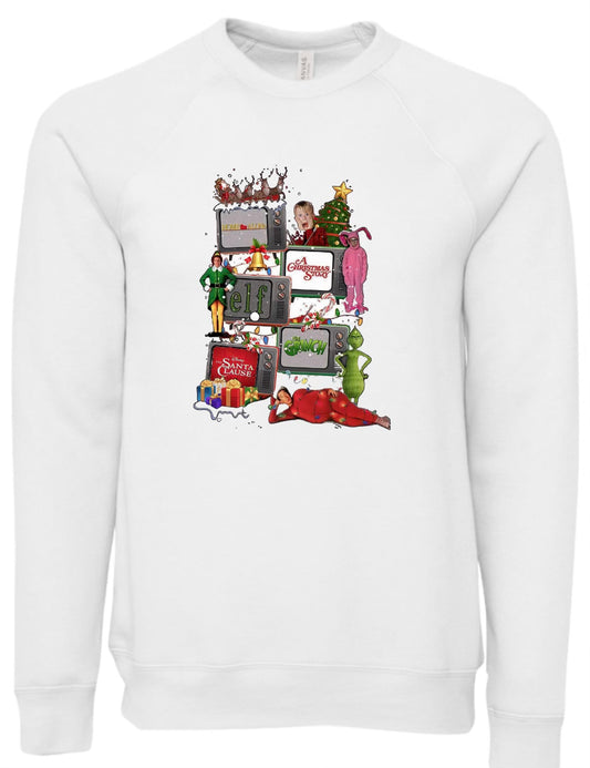 Christmas Movies Sponge Fleece Crewneck