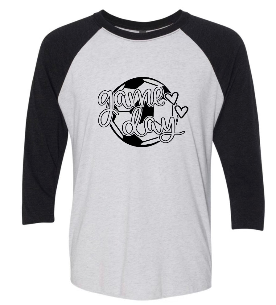 Game Day Soccer Raglan Tee