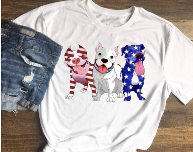 Patriotic Dog Tees (4 OPTIONS)