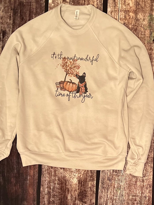 Fall Frenchie Sponge Fleece Crewneck