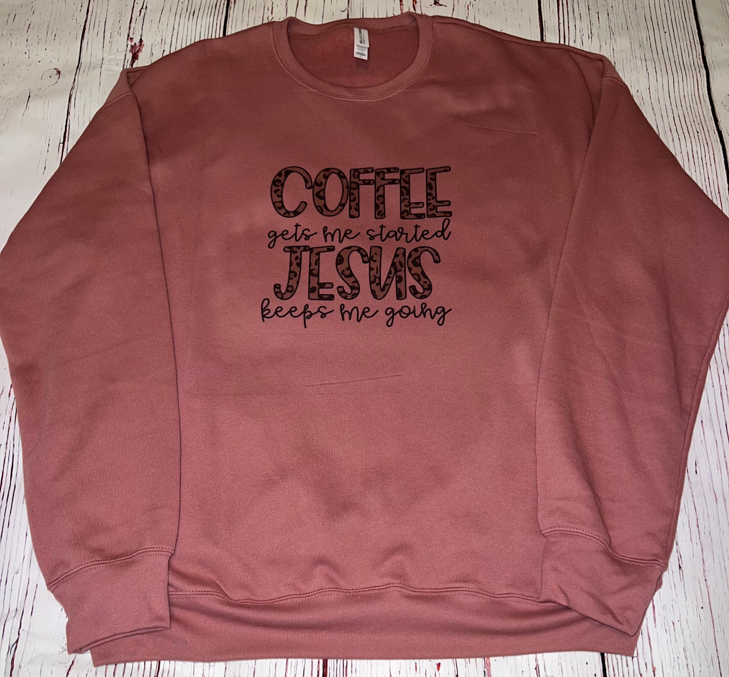 Coffee And Jesus Sponge Fleece Crewneck