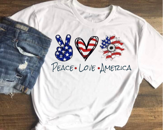 Peace Love America Tee