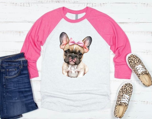 French Bulldog Raglan Tee