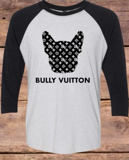 Frenchie Bully Vuitton Raglan Tee