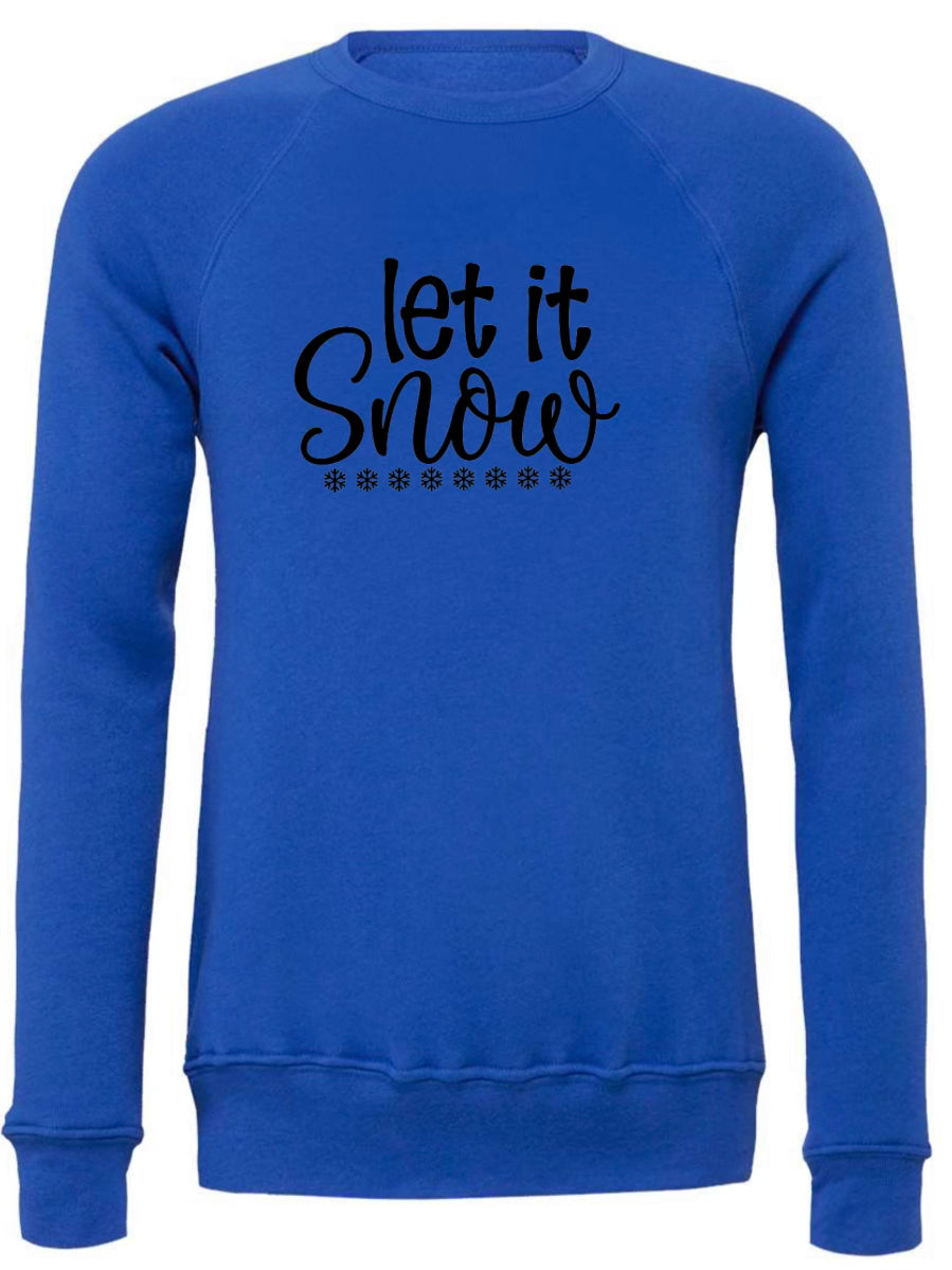 Let It Snow Sponge Fleece Crewneck