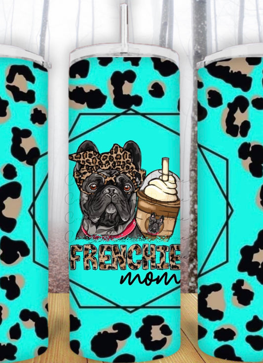 20oz Cheetah Frenchie Mom Tumbler