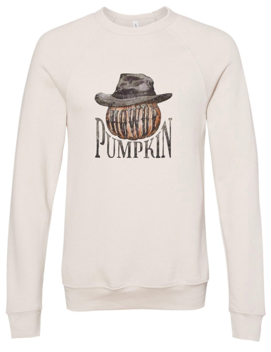 Howdy Pumpkin Sponge Fleece Crewneck