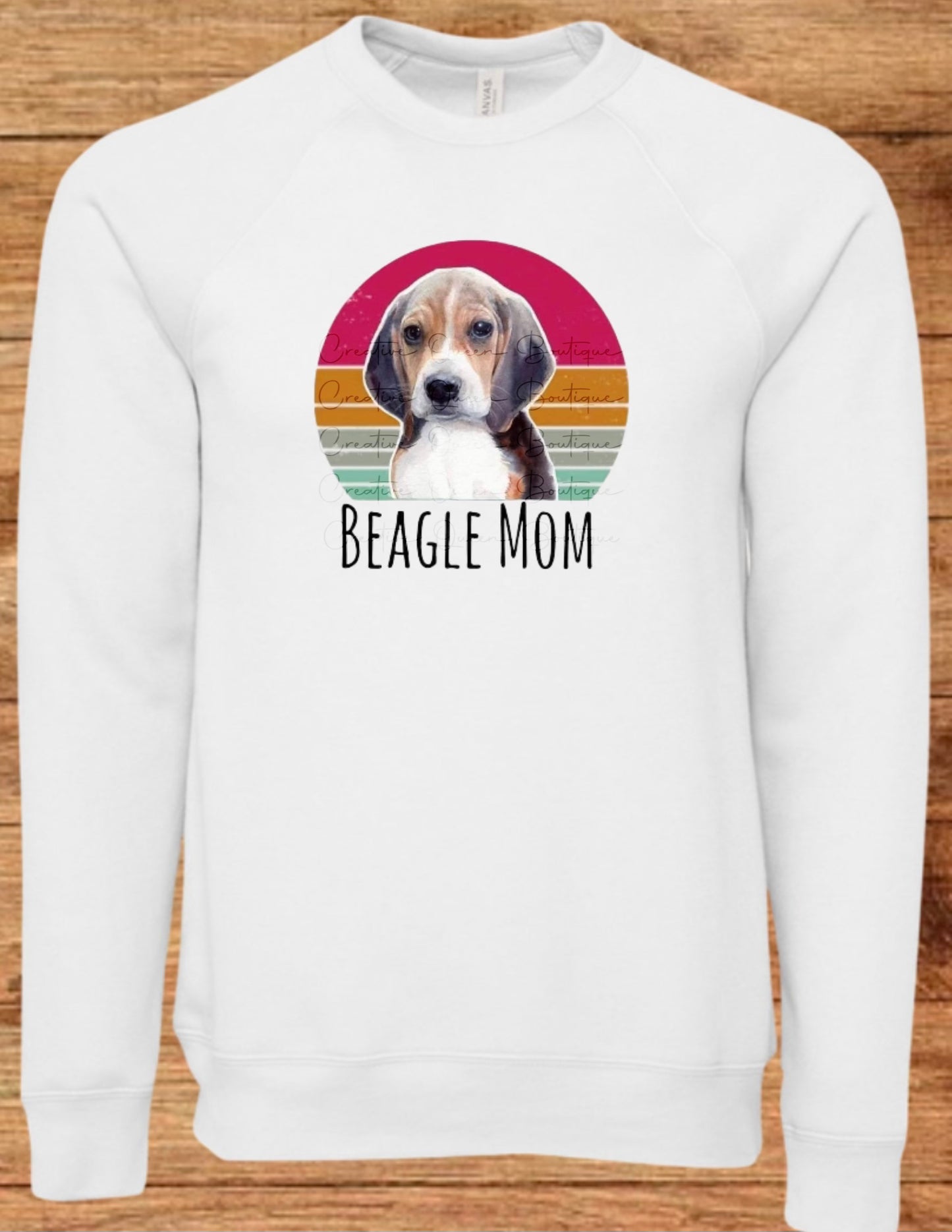 Beagle Mom Sponge Fleece Crewneck