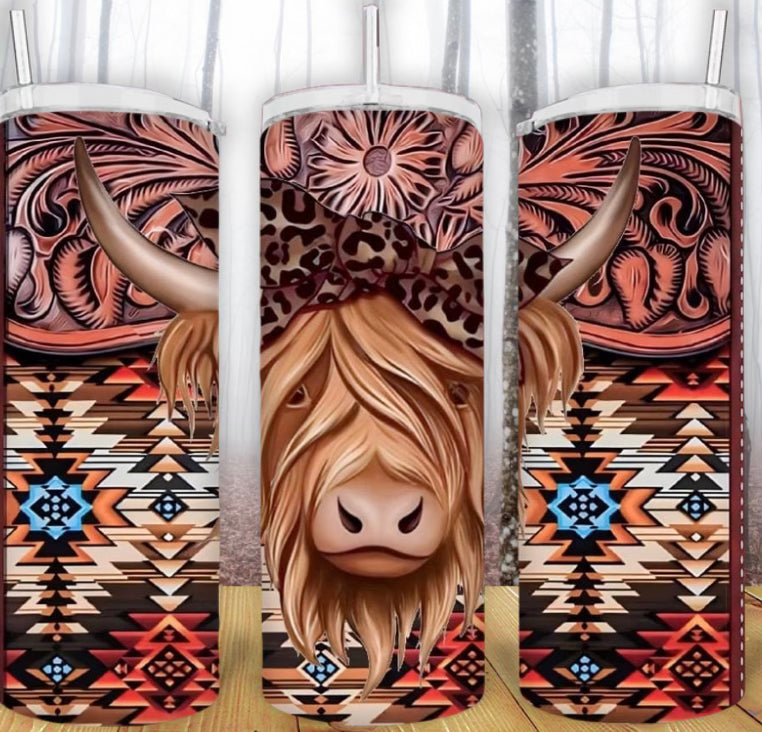 20oz Highland Cow Tumbler