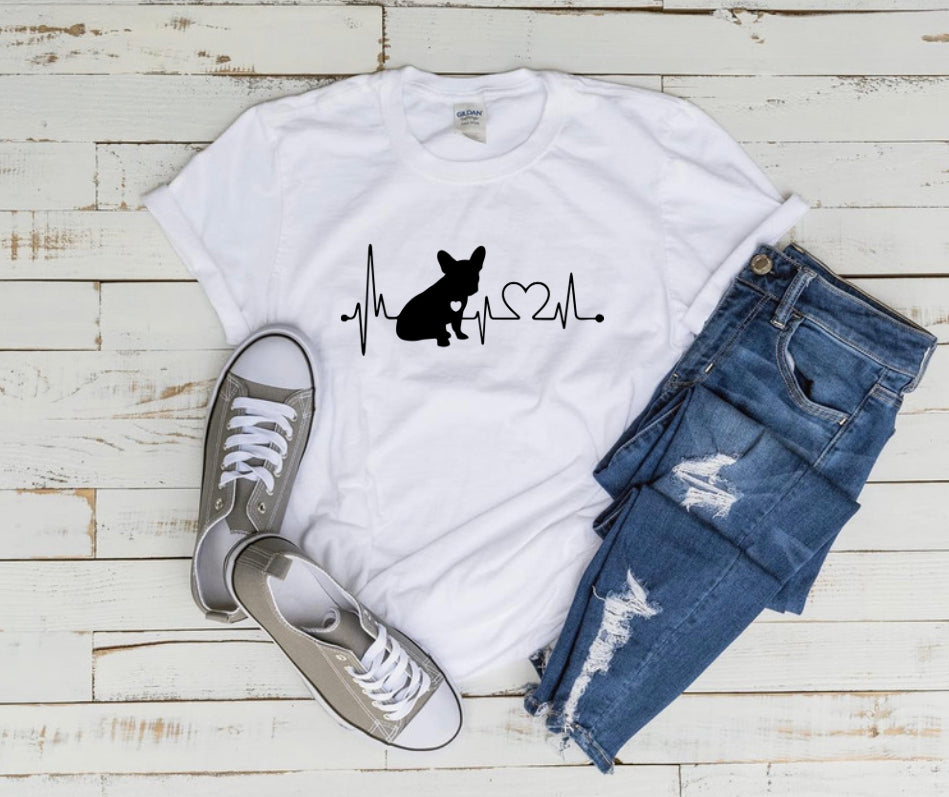 Frenchie Heartbeat Tee