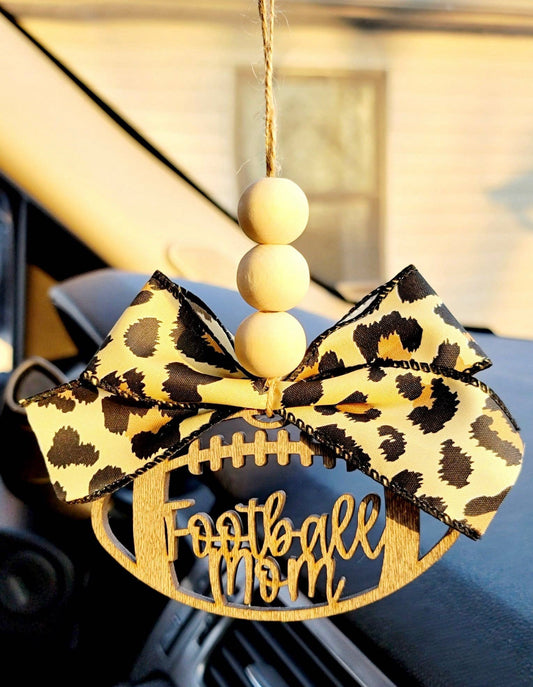 Football Mom Car Charm