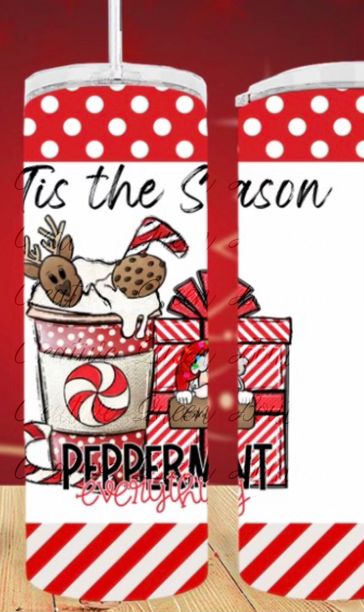 20oz Tis the Season Peppermint Tumbler