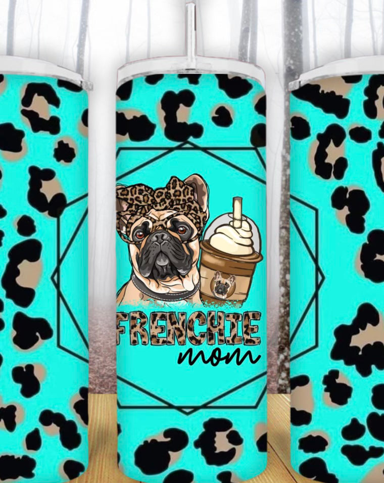 20oz Cheetah Frenchie Mom Tumbler