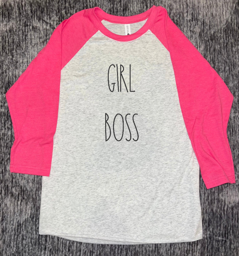 Girl Boss Raglan Tee