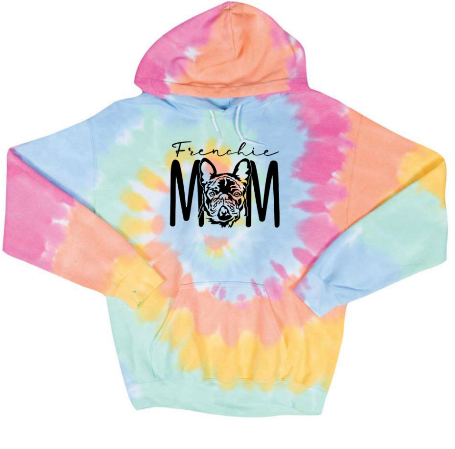 Tie Dye Frenchie Mom Hoodie