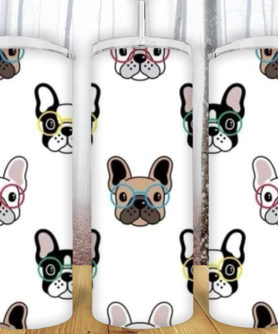 20oz Multi Frenchie Tumbler