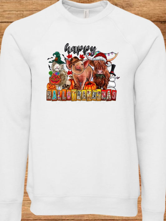 Hallothanksmas Sponge Fleece Crewneck