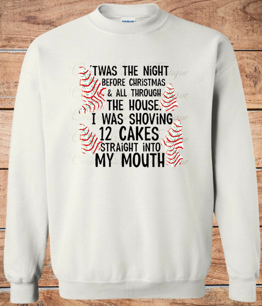 Funny Christmas Cake Crewneck