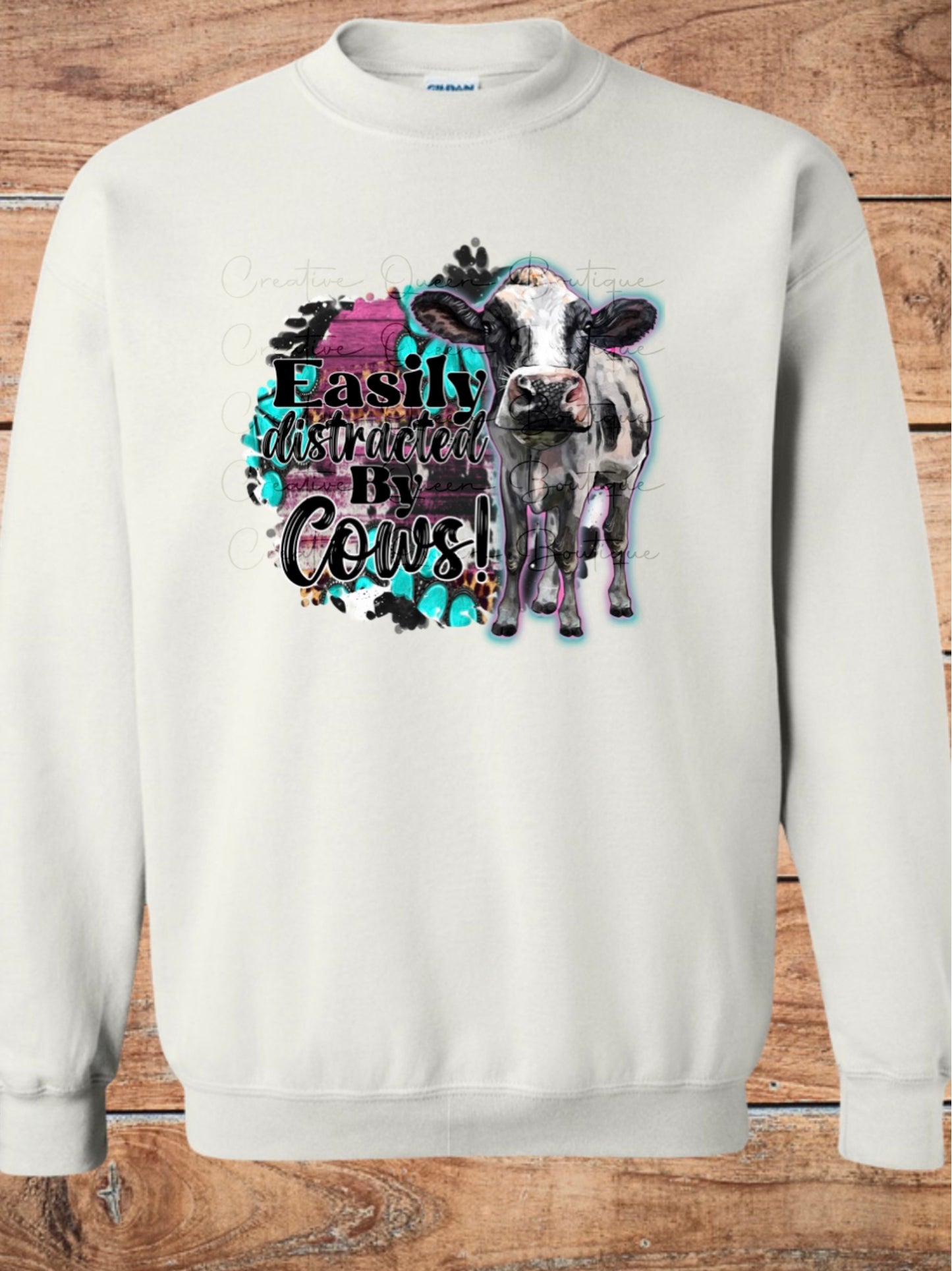 Easily Distracted by Cows Crewneck