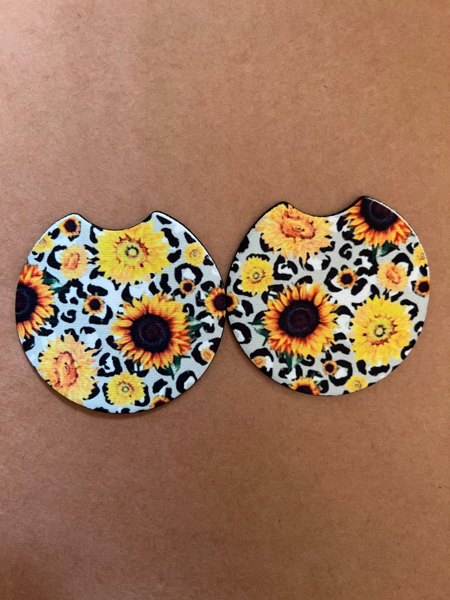 Cheetah Sunflower Coasters