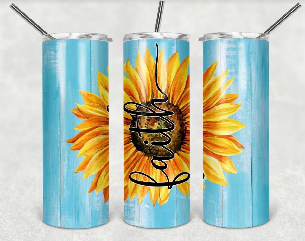 20oz Sunflower Faith Tumbler