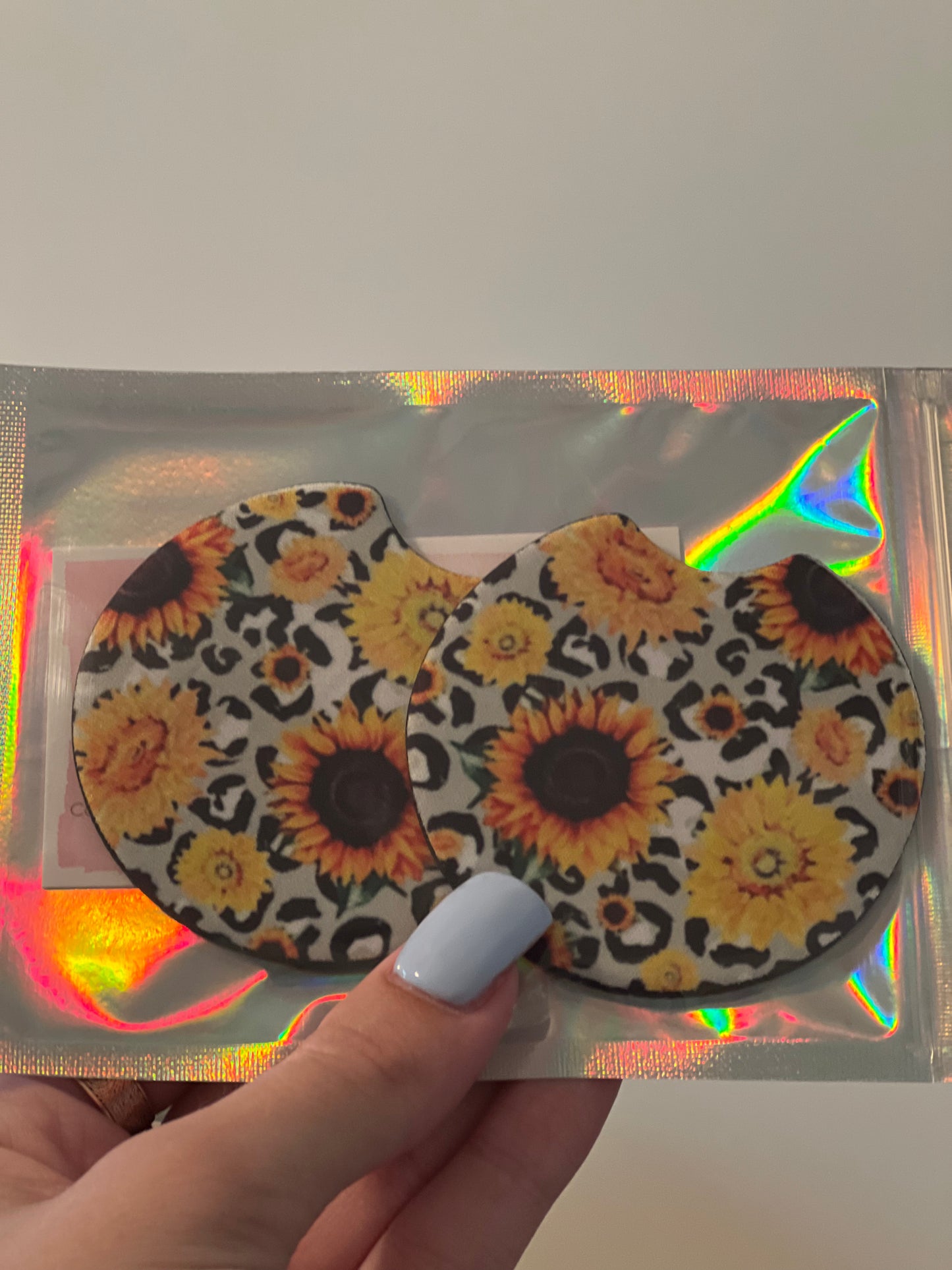 Cheetah Sunflower Coasters