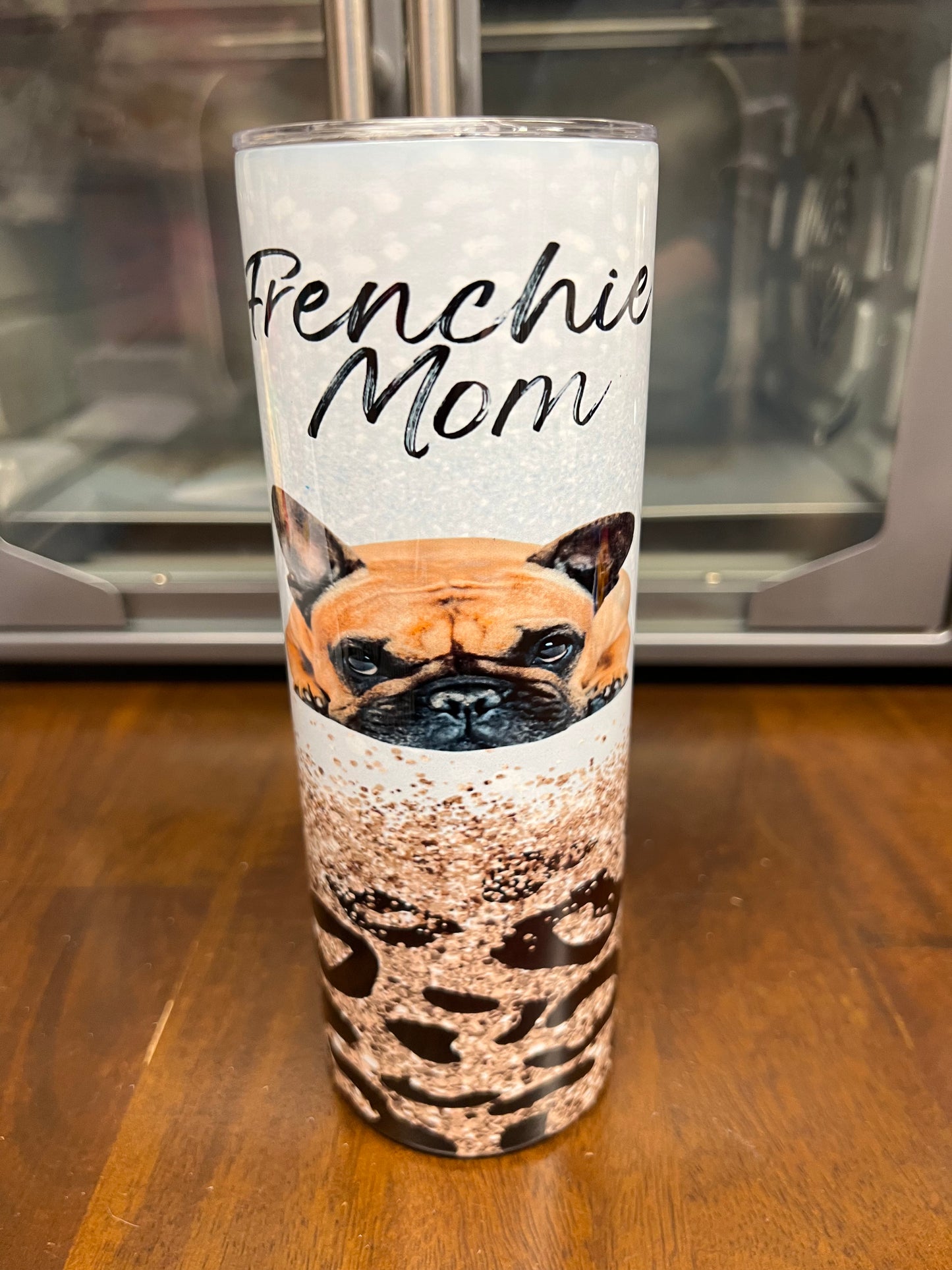 20oz Cheetah Frenchie Mom Tumbler