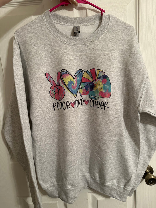 Peace Love Cheer Crewneck