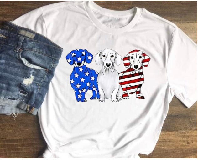 Patriotic Dog Tees (4 OPTIONS)