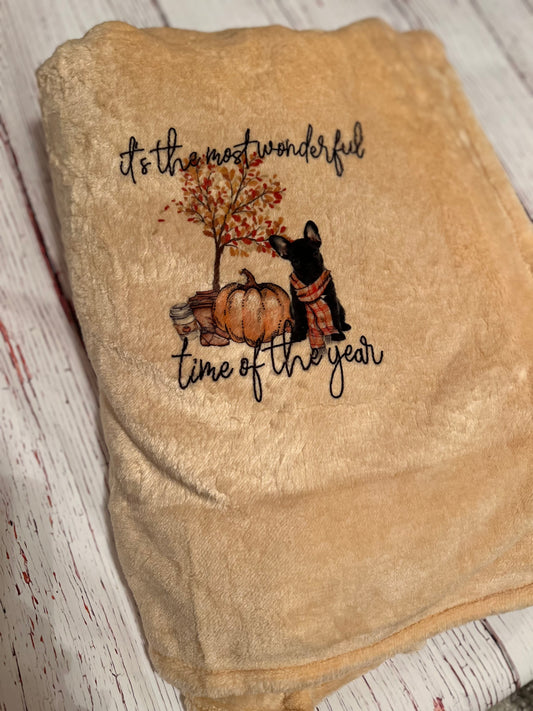 Fall Frenchie Blanket