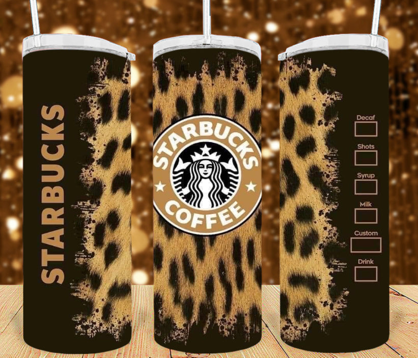 20oz Starbucks Leopard Tumbler