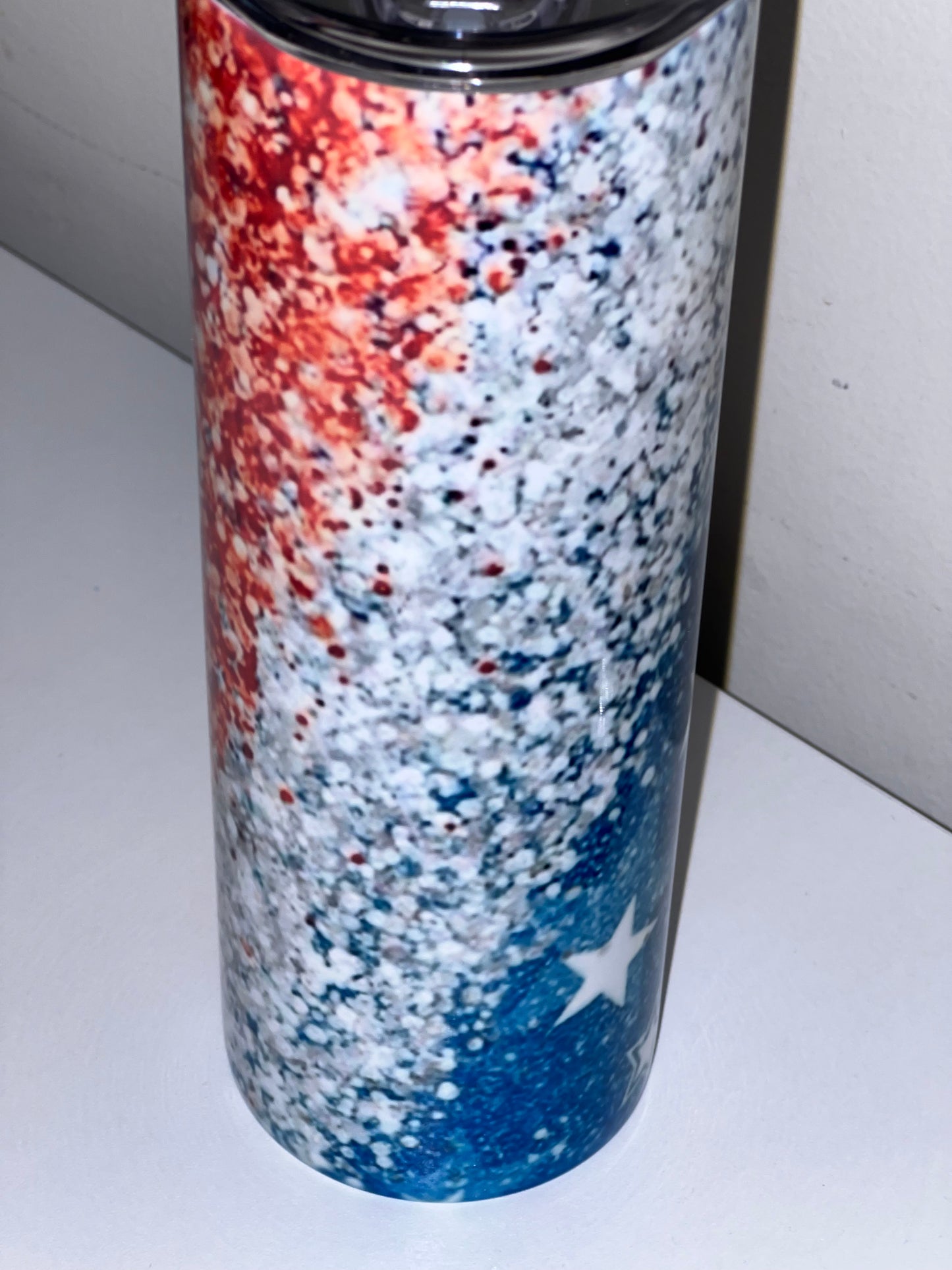 20oz America Stars Glitter Tumbler