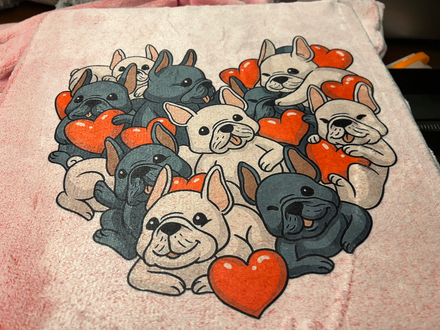 Frenchie Heart Blanket