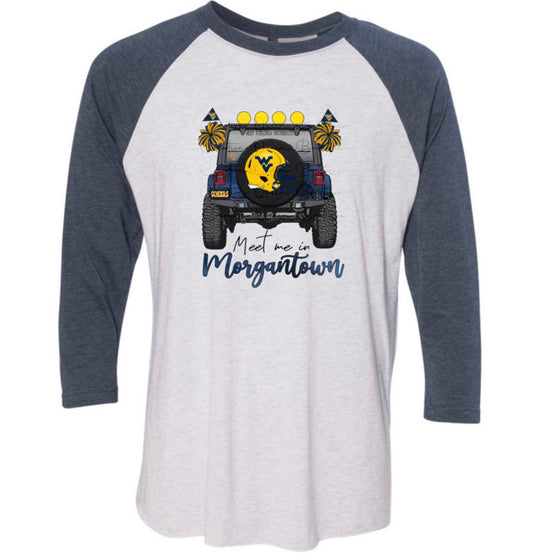 West Virginia WVU Raglan Tee