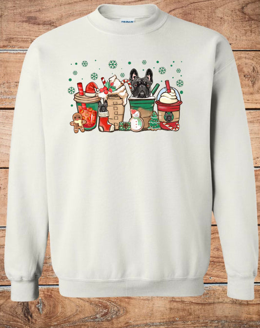 Holiday Drinks Frenchie Crewneck