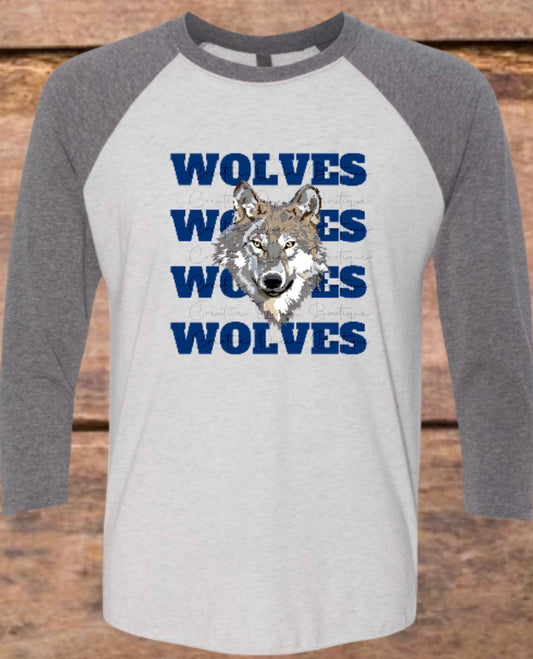 Wolves Raglan Tee